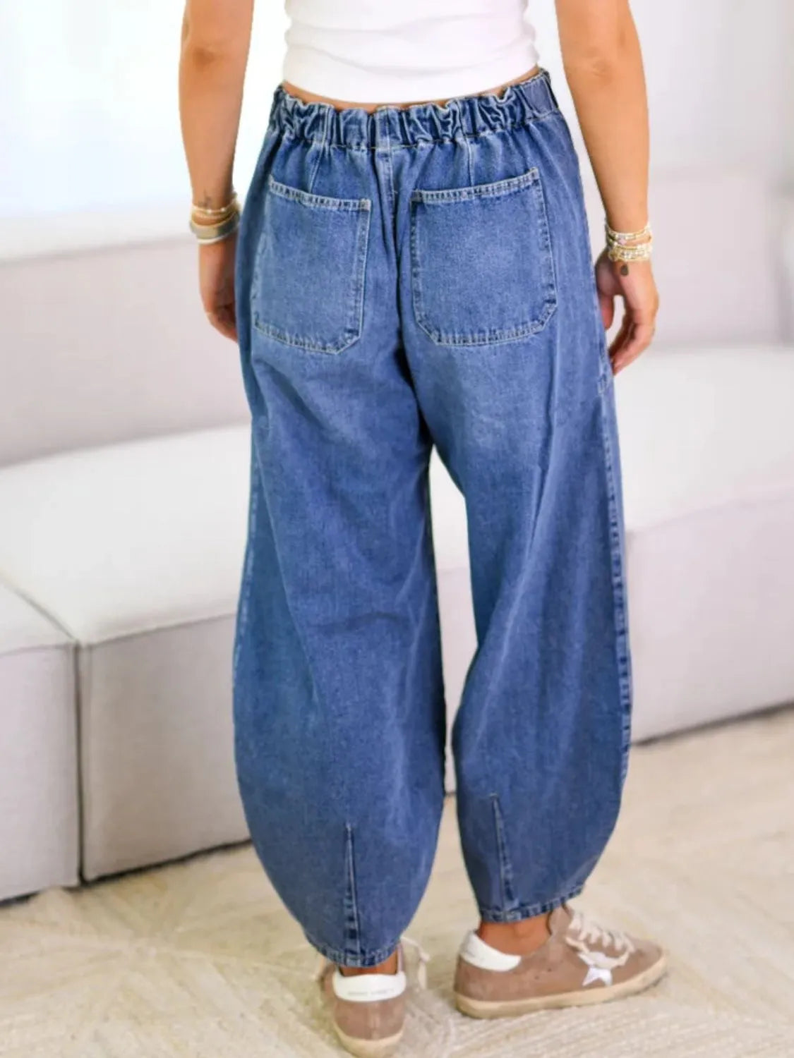 Tied Wide Leg Jeans - Tigbul's Variety Fashion Shop