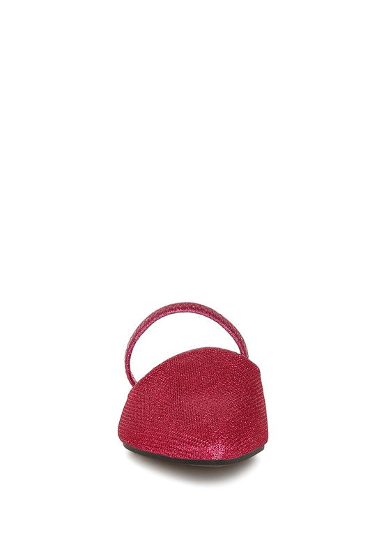 Twiggy Glitter Faux Leather Flat Mules - Tigbul's Variety Fashion Shop