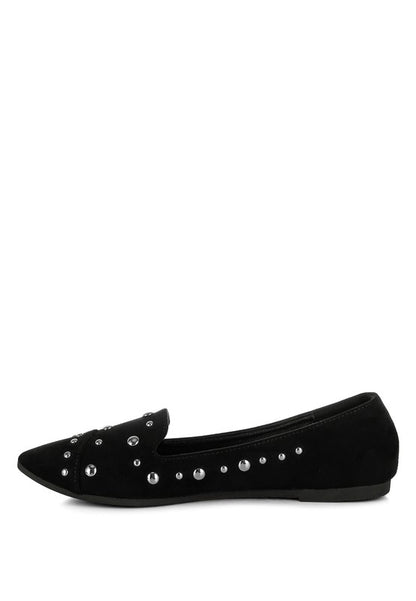 Olesia Stud Emebllished Ballet Flats - Tigbul's Variety Fashion Shop