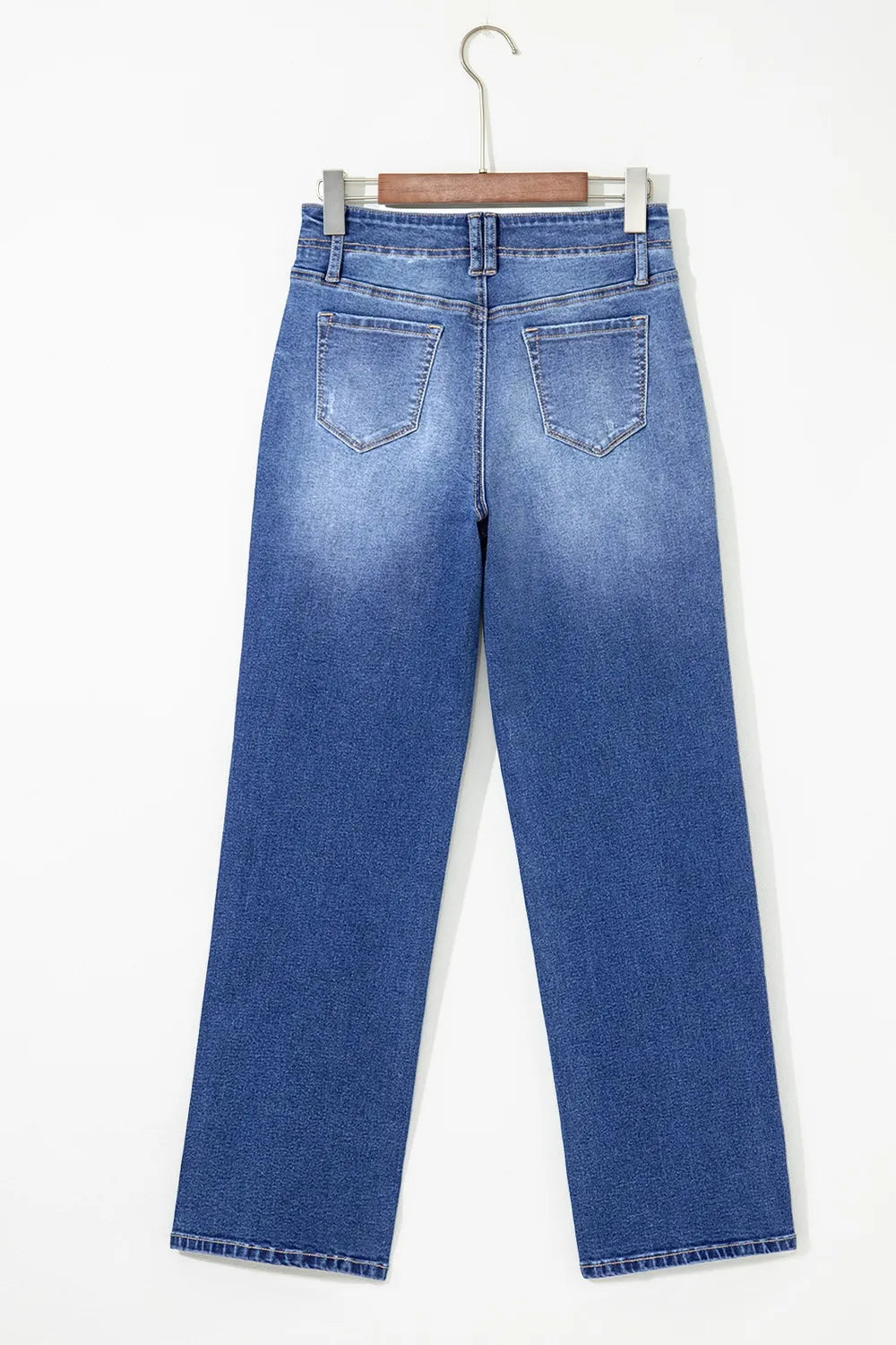 High-Waisted Wide-Leg Vintage Wash Jeans - Tigbul's Variety Fashion Shop