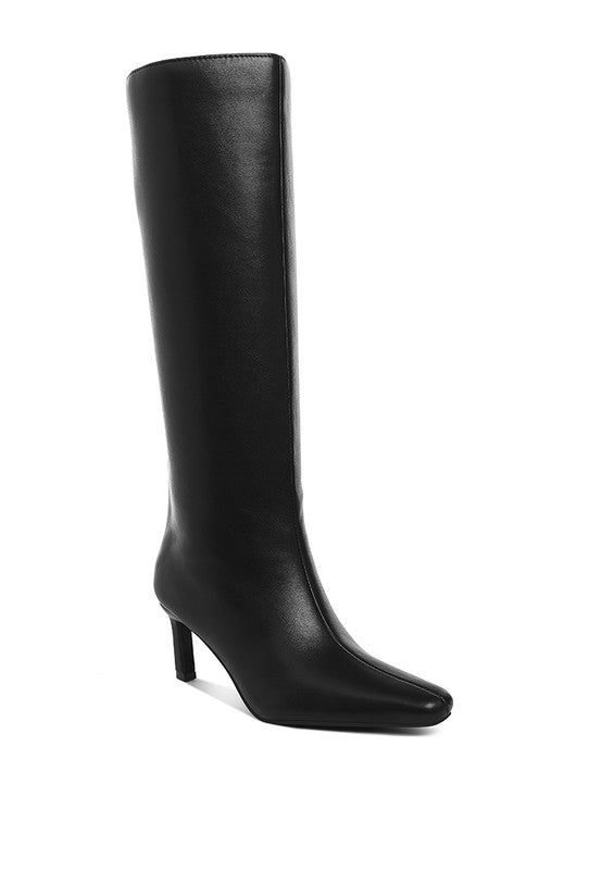 Syringa 3" Kitten Heel Long Boots - Tigbul's Variety Fashion Shop