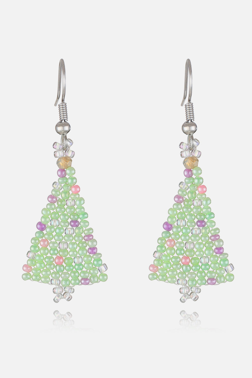 Beaded Christmas Tree Earrings - Tigbul's Variety Fashion Shop