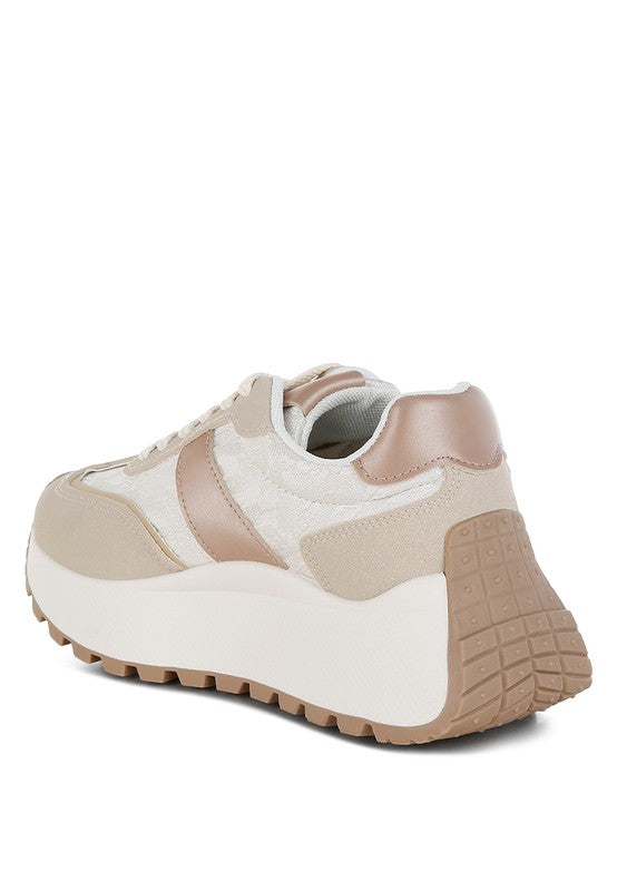Squeaker Chunky Anti-Skid Lace-Up Sneakers - Tigbul's Variety Fashion Shop