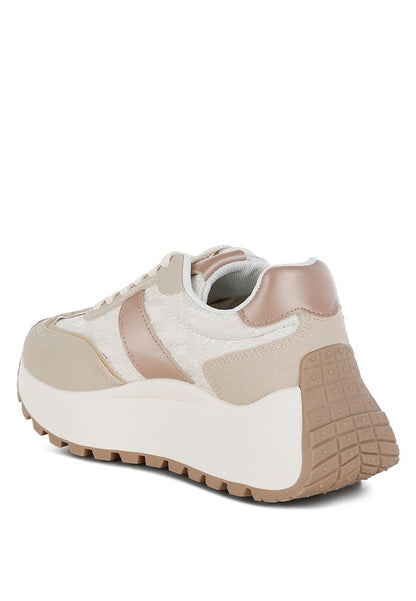 Squeaker Chunky Anti-Skid Lace-Up Sneakers - Tigbul's Variety Fashion Shop