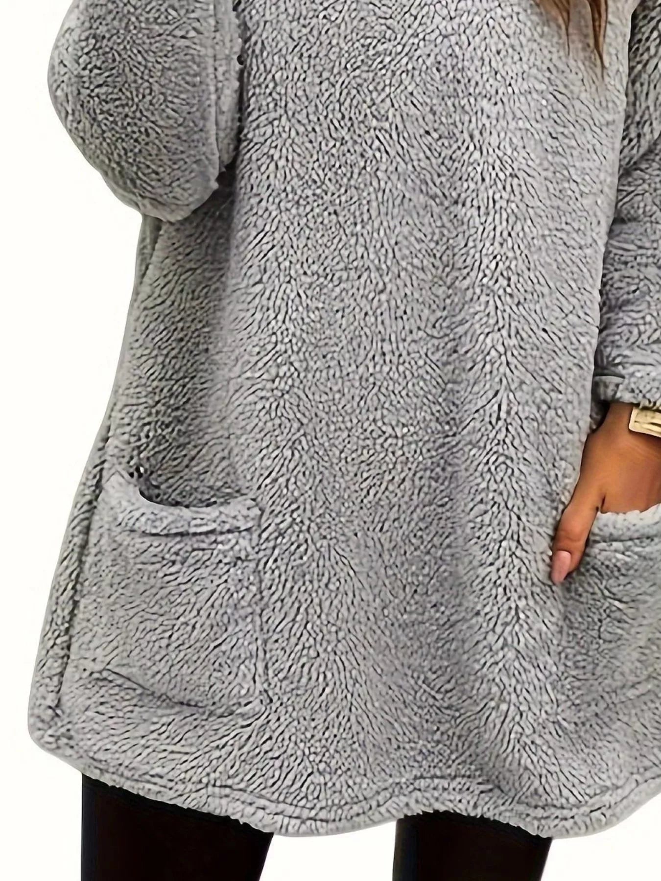 Fleece Long Sleeve Sweatshirt - Tigbul's Variety Fashion Shop