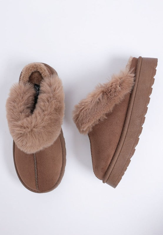 Portho Faux Fur Slip Ons - Tigbul's Variety Fashion Shop