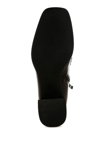 Algol Textured Block Heel Ankle Boots - Tigbul's Variety Fashion Shop
