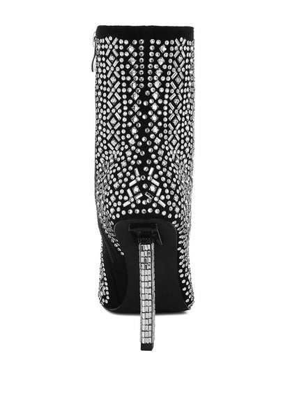 Gem Blaze Rhinestones Stiletto Boots - Tigbul's Variety Fashion Shop