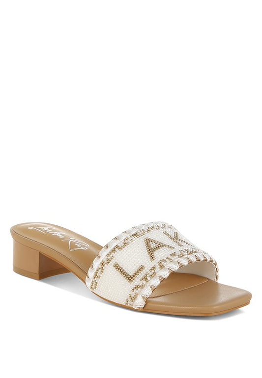 Vacay Babe Lake Como Beaded Slip-On Heels - Tigbul's Variety Fashion Shop