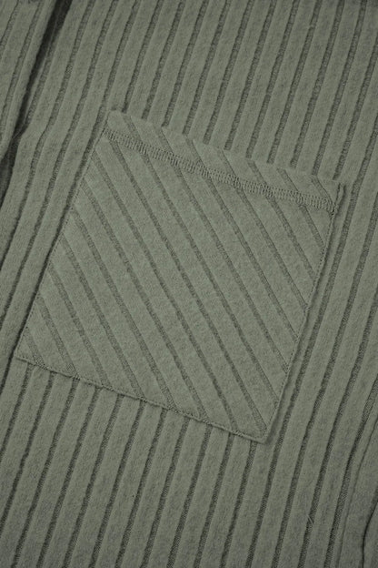 Ribbed Knit Button-Up Cardigan - Tigbul's Variety Fashion Shop