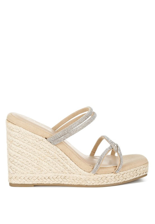 Enocha Rhinestones Embellished Espadrilles - Tigbul's Variety Fashion Shop