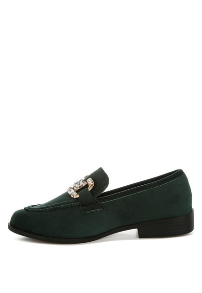 Maestro Diamante Embellished Horsebit Loafers - Tigbul's Variety Fashion Shop