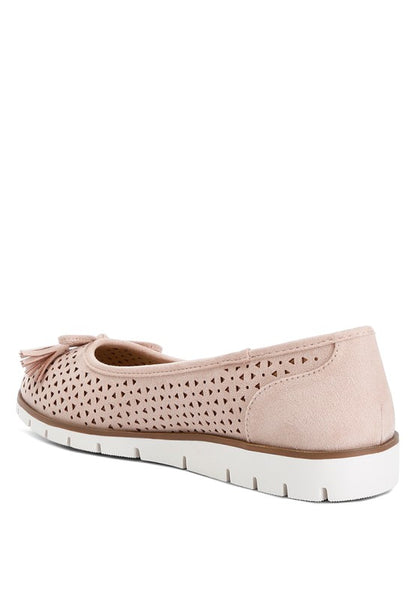 Pacer Perforated Leather Ballerinas - Tigbul's Variety Fashion Shop