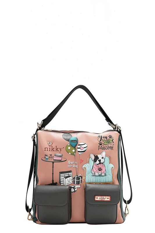 Nicole Lee USA Multifunction Adjustable Strap Eco-Leather Backpack - Tigbul's Variety Fashion Shop