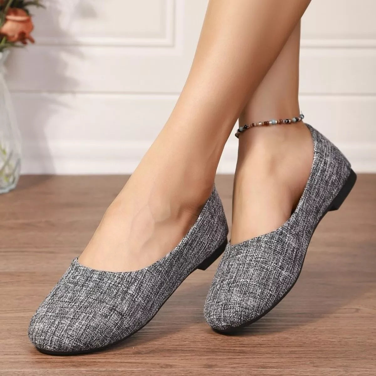 Round Toe Flats Slip-Ons - Tigbul's Variety Fashion Shop