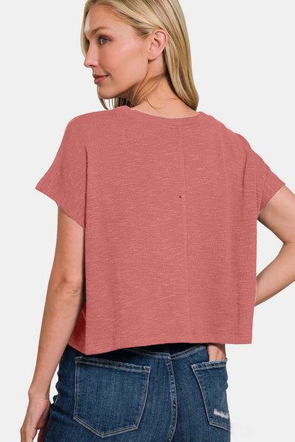 Zenana Round Neck Short Sleeve T-Shirt - Tigbul's Variety Fashion Shop