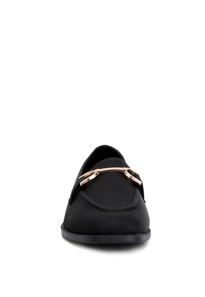 Fable Horsebit Embellished Flat Loafers - Tigbul's Variety Fashion Shop