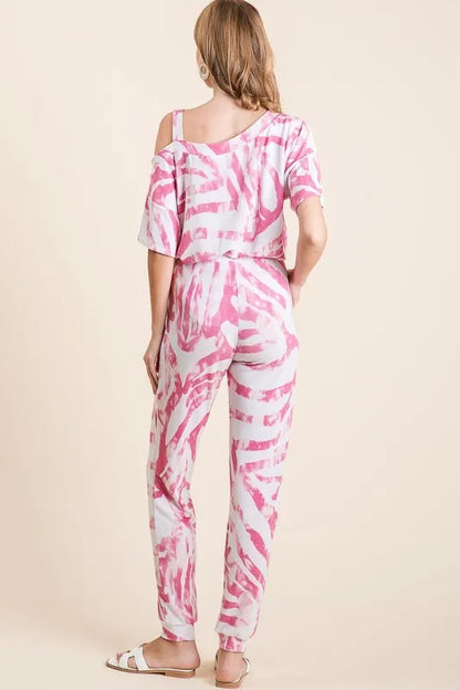 Zebra Print French Terry Fuchsia Top and Pants Set - Tigbul's Variety Fashion Shop