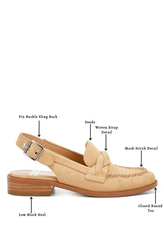 Nemykin Woven Strap Slingback Loafers - Tigbul's Variety Fashion Shop