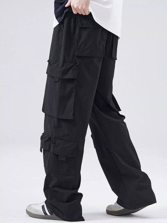 Men's Full Size Wide Leg Cargo Pants Plus Size - Tigbul's Variety Fashion Shop