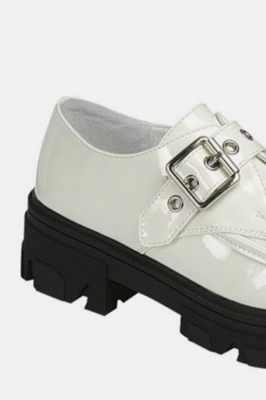 Forever Link Buckled Platform Lug Sole Loafers - Tigbul's Variety Fashion Shop