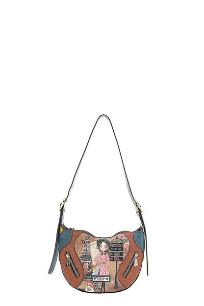 Nicole Lee USA Eco-Leather Saddle Bag - Tigbul's Variety Fashion Shop