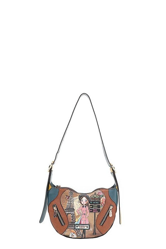 Nicole Lee USA Eco-Leather Saddle Bag - Tigbul's Variety Fashion Shop