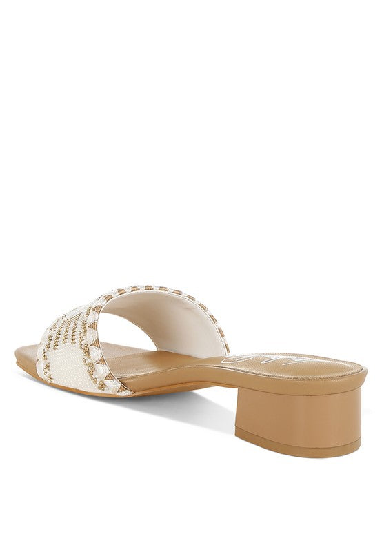 Vacay Babe Lake Como Beaded Slip-On Heels - Tigbul's Variety Fashion Shop