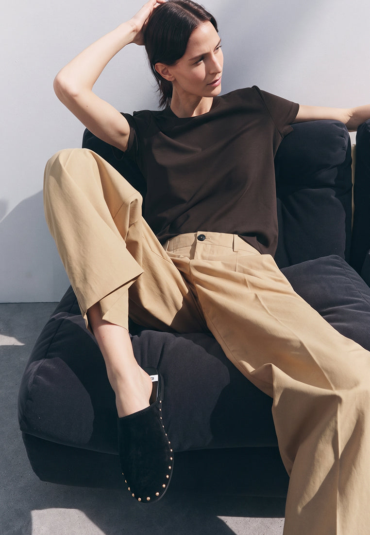 Corbera Studs Embellished Flat Mules
