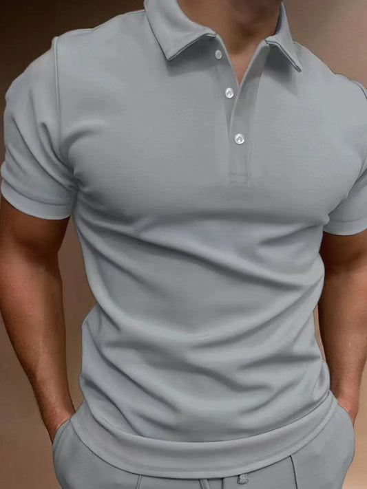 Men's Full Size Collared Neck Short Sleeve Polo Plus Size - Tigbul's Variety Fashion Shop