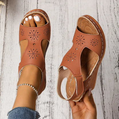 Open Toe Wedge Sandals - Tigbul's Variety Fashion Shop