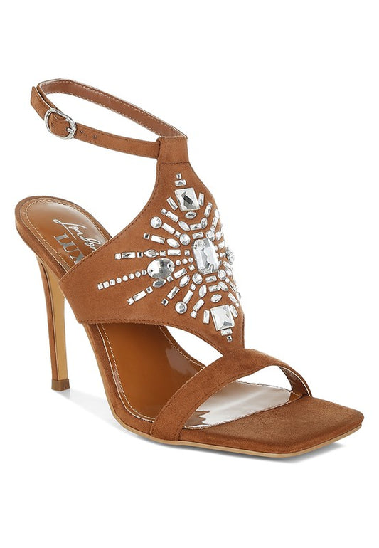 Warda Jeweled Shiny Stiletto Heels - Tigbul's Variety Fashion Shop