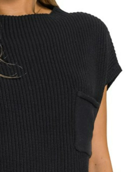 Zenana Mock Neck Short Sleeve Sweater - Tigbul's Variety Fashion Shop