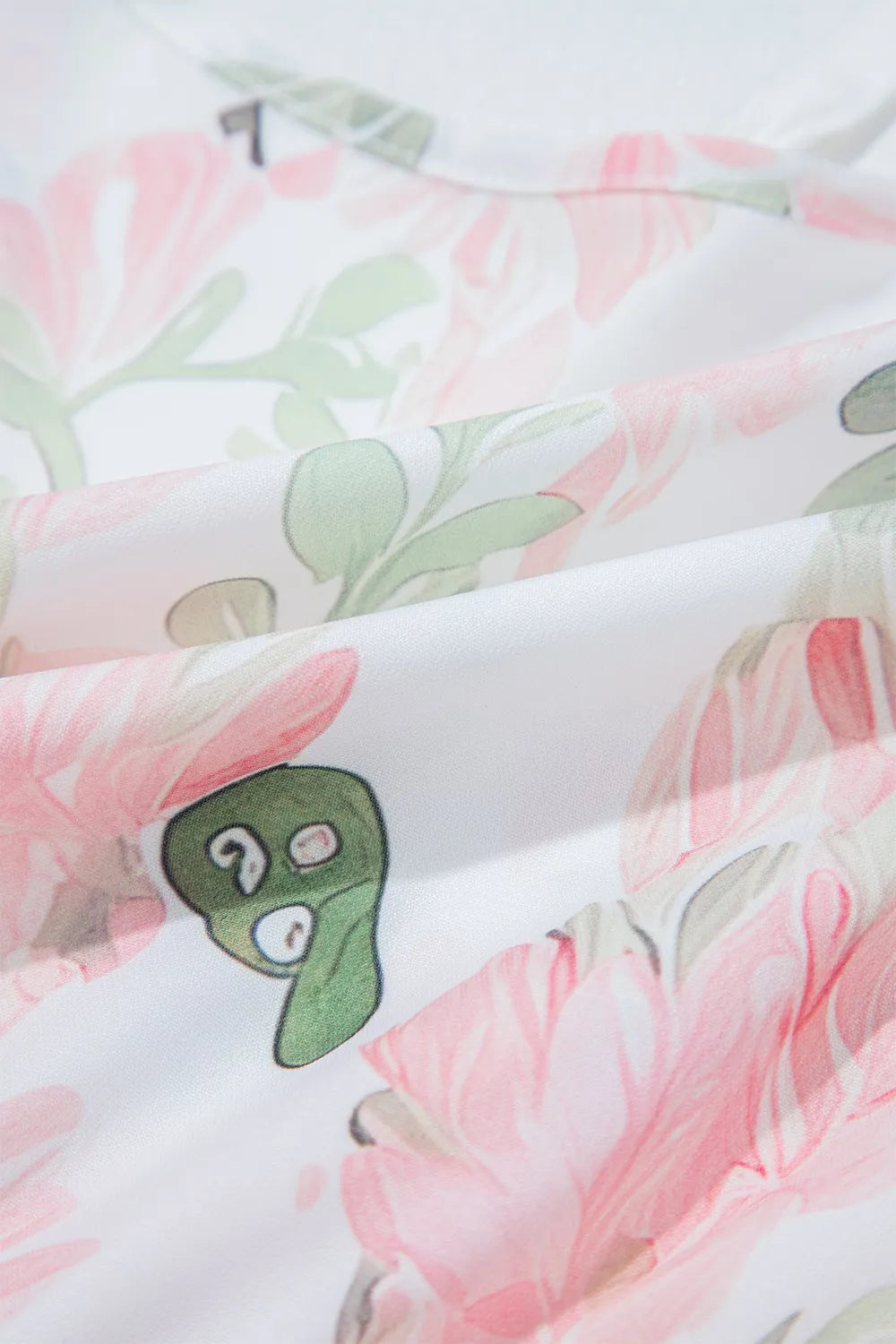 Tied Printed Short Sleeve Blouse - Tigbul's Variety Fashion Shop