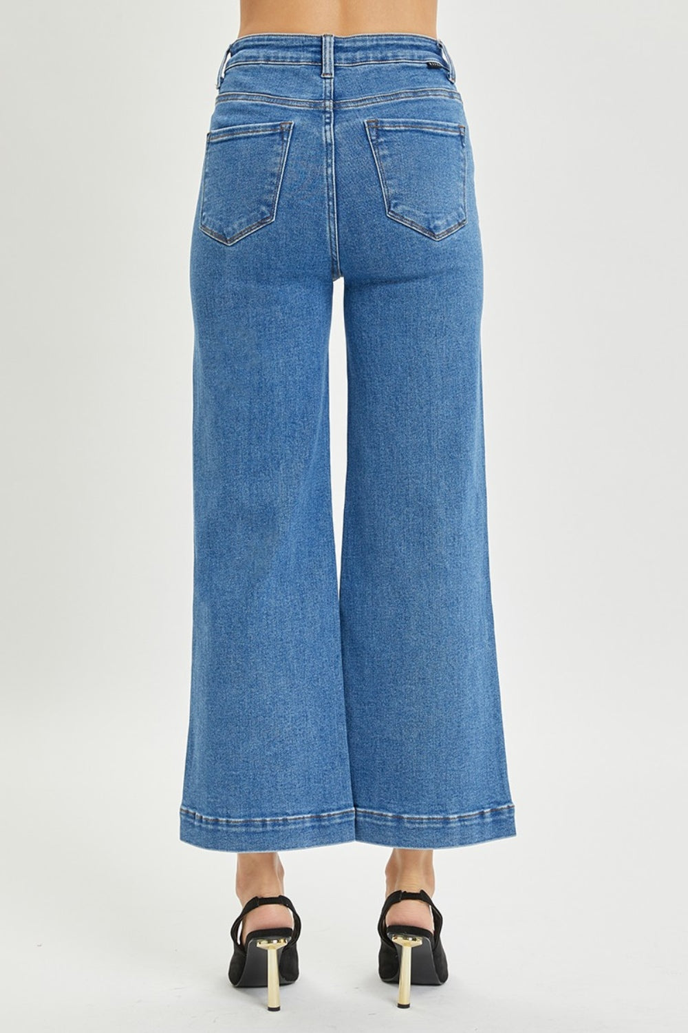 Blue High Rise Wide Leg Jeans - Tigbul's Variety Fashion Shop