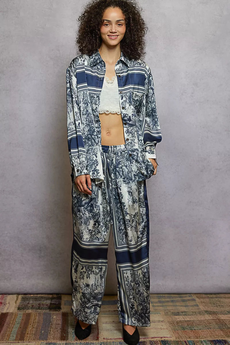 POL Floral Printed Woven Wide Leg Drawstring Pants - Tigbul's Variety Fashion Shop
