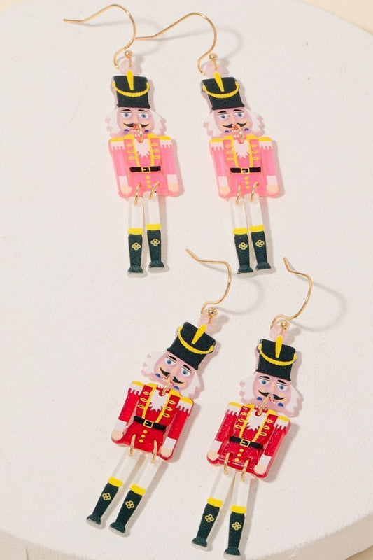 Fame Acrylic Nutcracker Dangle Earrings - Tigbul's Variety Fashion Shop