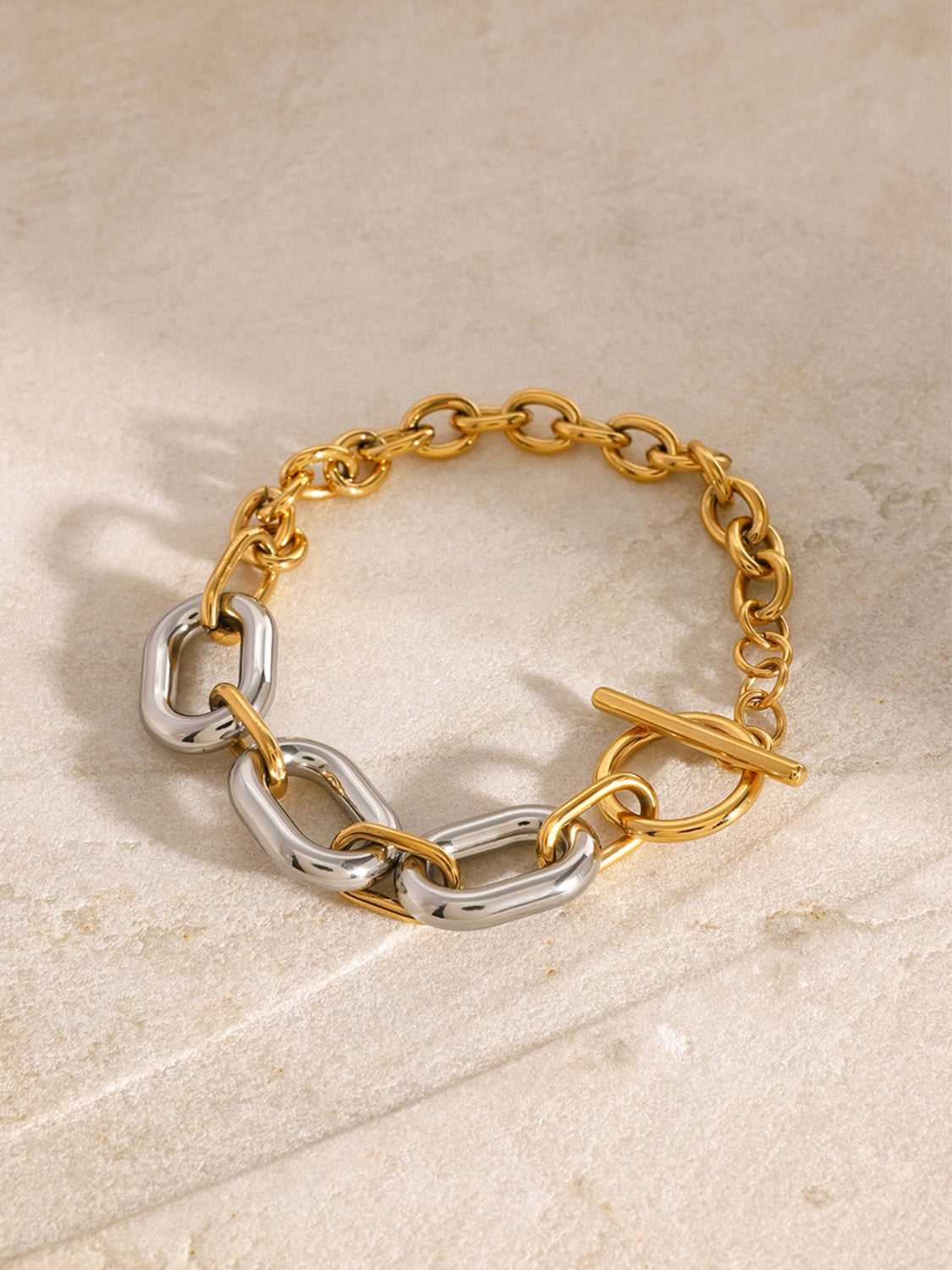 18K Gold-Plated Stainless Steel Chain Bracelet - Tigbul's Variety Fashion Shop