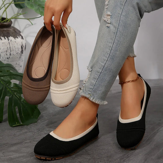 Round Toe Flat Slip-Ons - Tigbul's Variety Fashion Shop