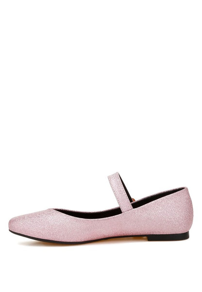 Herma Glitter Pin Buckle Ballerinas - Tigbul's Variety Fashion Shop