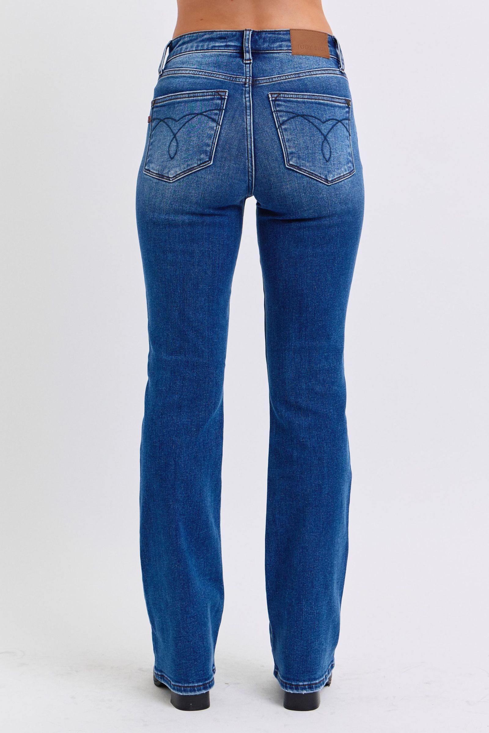 Judy Blue Full Size Mid-Rise Bootcut Jeans with Pockets - Tigbul's Variety Fashion Shop