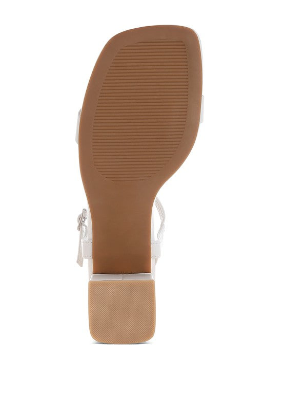 Kazara Faux Leather Block Heels - Tigbul's Variety Fashion Shop