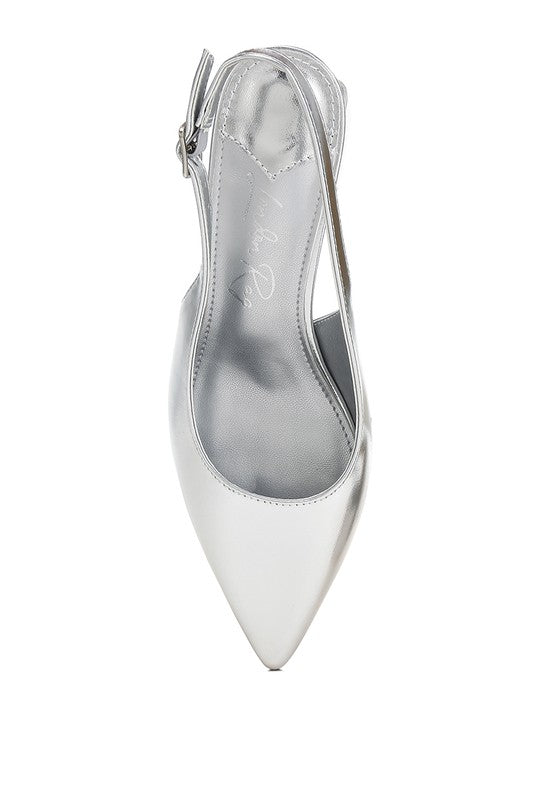 Zofoya Metallic Faux Leather Slingback Sandals - Tigbul's Variety Fashion Shop