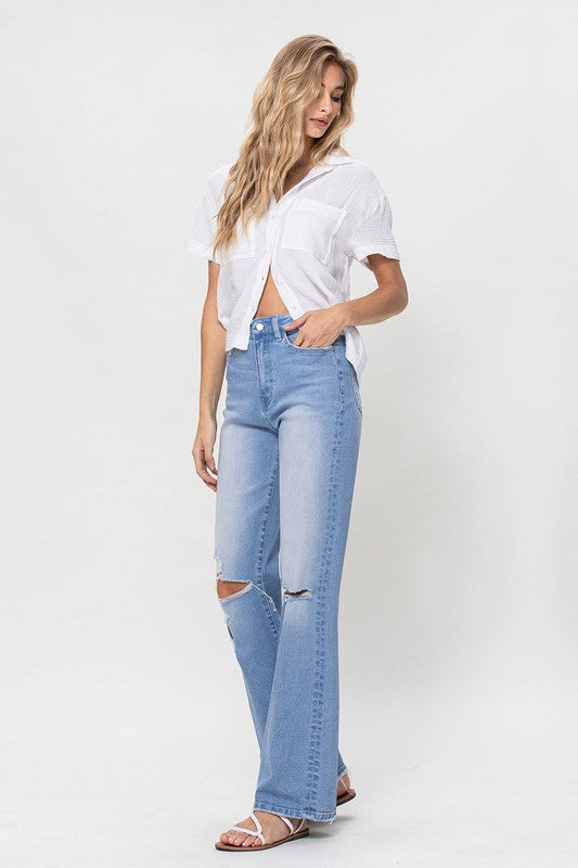 High Rise Vintage Flare Jeans - Tigbuls Variety Fashion