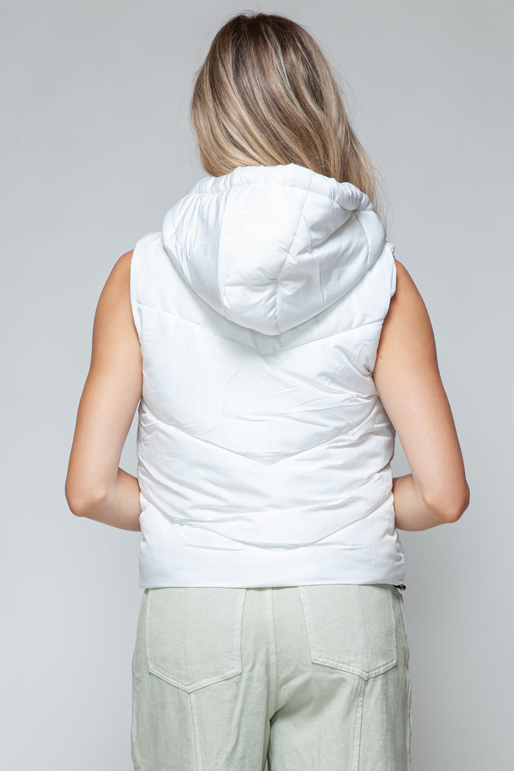 Snobbish Zip Up Quilted Hooded Vest - Tigbul's Variety Fashion Shop