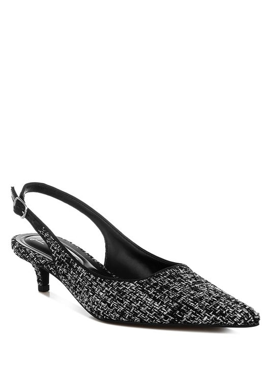 Zehra Boucle Slingback Pumps - Tigbul's Variety Fashion Shop