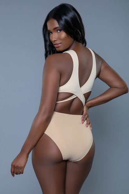 Mia Color Block One Piece Swimsuit - Tigbul's Variety Fashion Shop