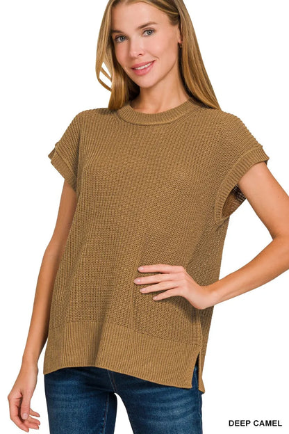 Zenana Oversized Crew Neck Sweater - Tigbul's Variety Fashion Shop