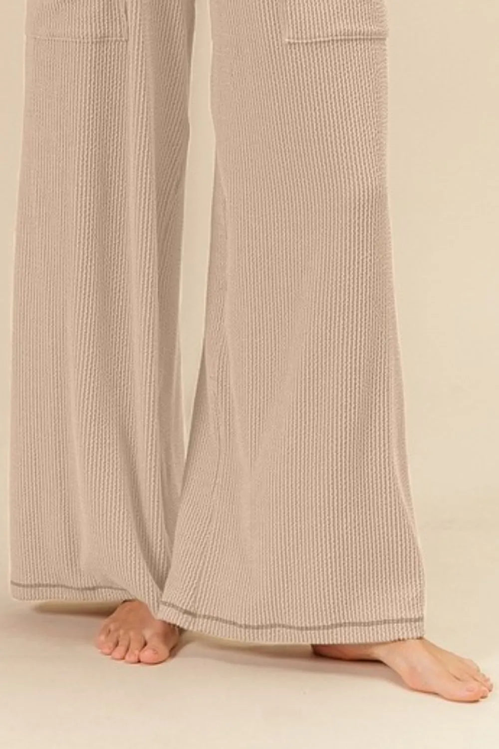 2tone Cord Rib Waist Band Side Pocket Pants - Tigbul's Variety Fashion Shop