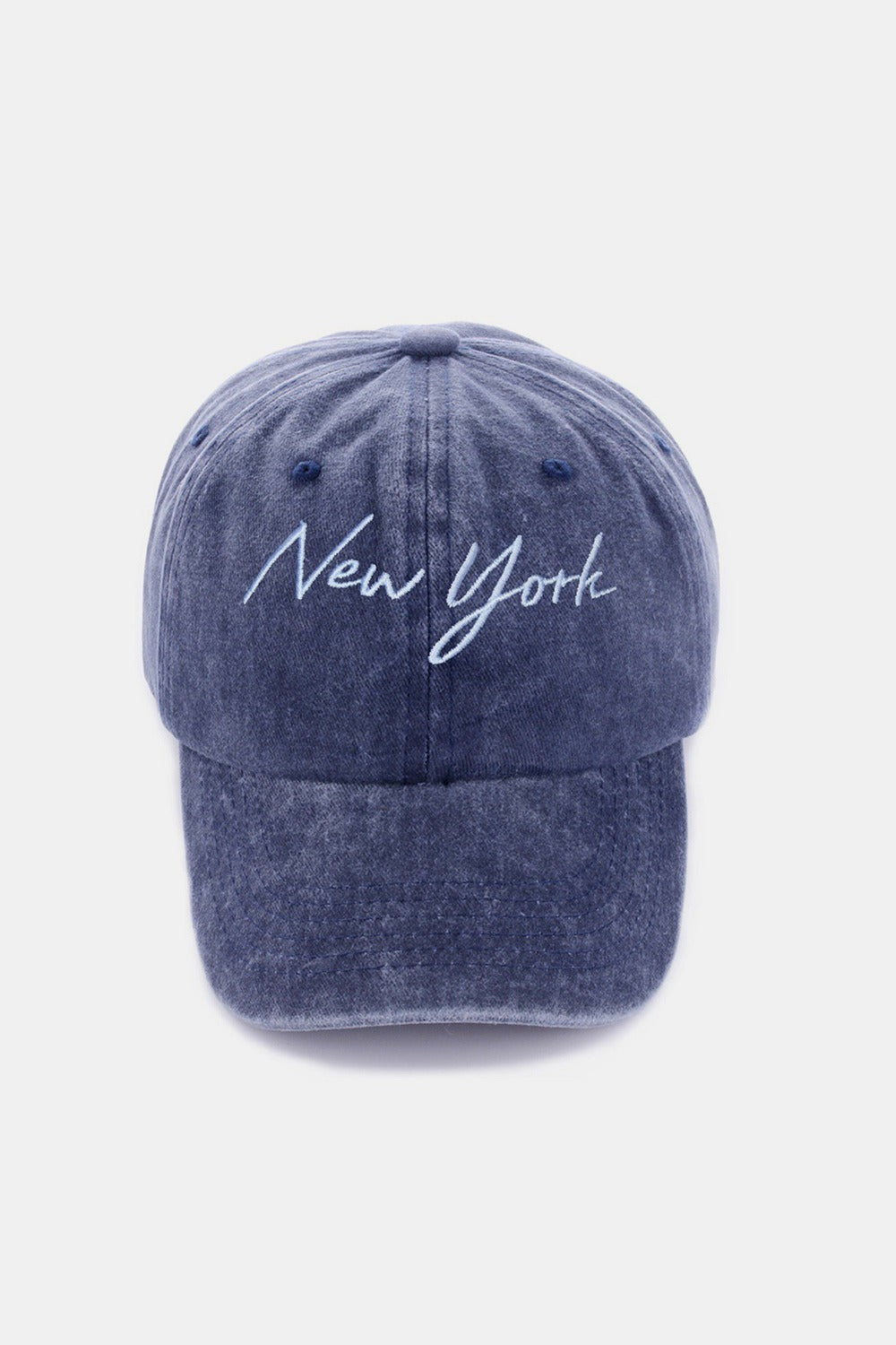 Zenana Washed Embroidered City Baseball Cap - Tigbul's Variety Fashion Shop